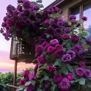 Роза Плетистая Плум Пэшн купить по цене от 610р. в интернет-магазине «Посадика» с доставкой почтой в в Болхове и по всей России – [изображение №1].